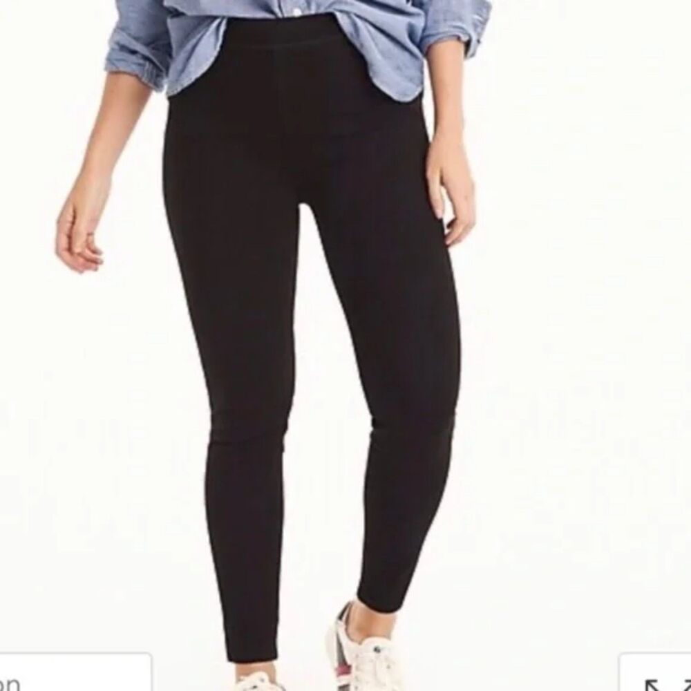 J. Crew Women’s Black Comfort Fit Pull-On Jeans – Size 27 – Elastic Waist- EUC